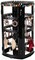 Sooyee 360 Rotating Earring Holder and Jewelry Organizer, 4 Tiers Jewelry Rack Display Classic Stand, 156 Holes and 160 Grooves for Necklaces Earrings Piercings, Black
